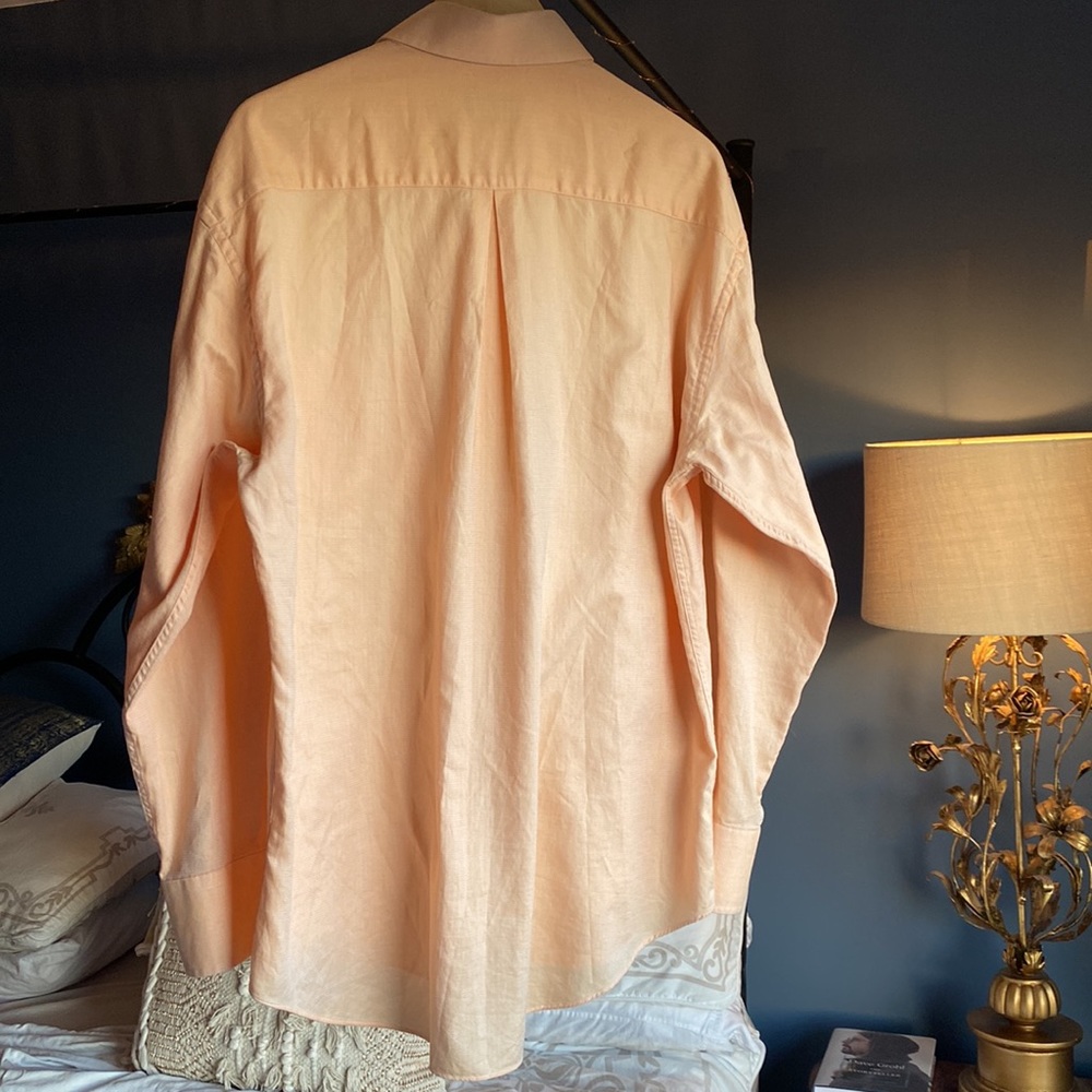 Men’s Rochas Light Peach Dress Shirt 17.5 - Picture 6 of 6
